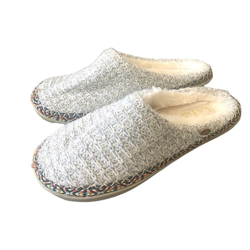Kooba Woven Fuzzy Slippers 